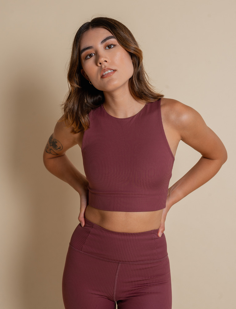 RIB Dylan Tank Bra 'goji' 