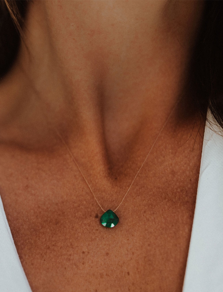 Mai Birthstone Halskette 'Emerald'