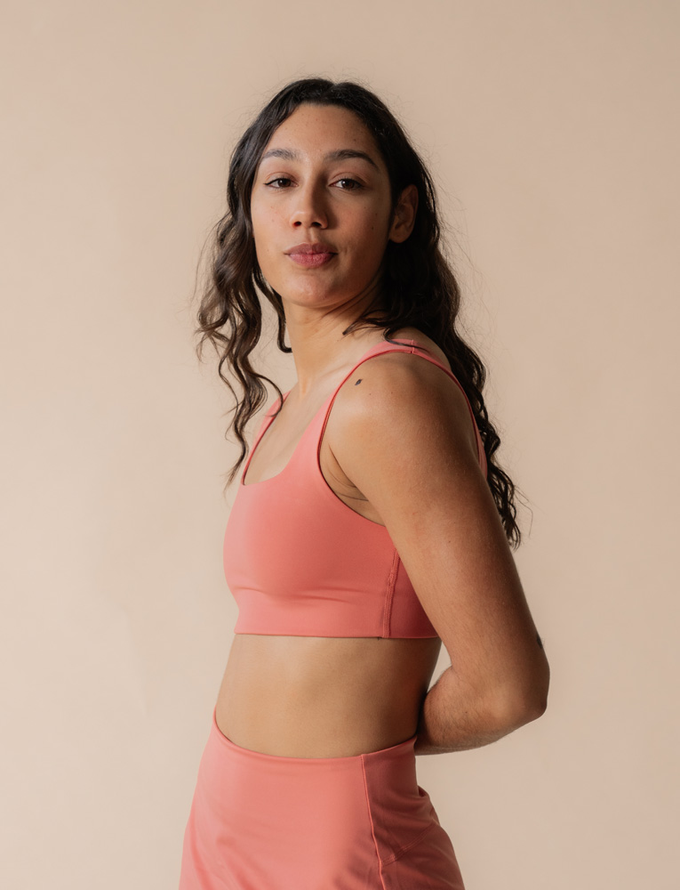 GIRLFRIEND COLLECTIVE Tommy Cropped Square neck Sports Bra in