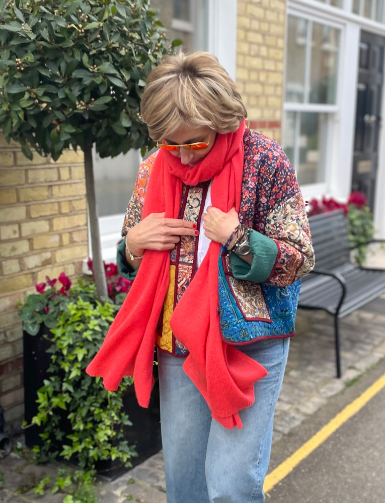 Cashmere Travel Wrap 'Poppy'