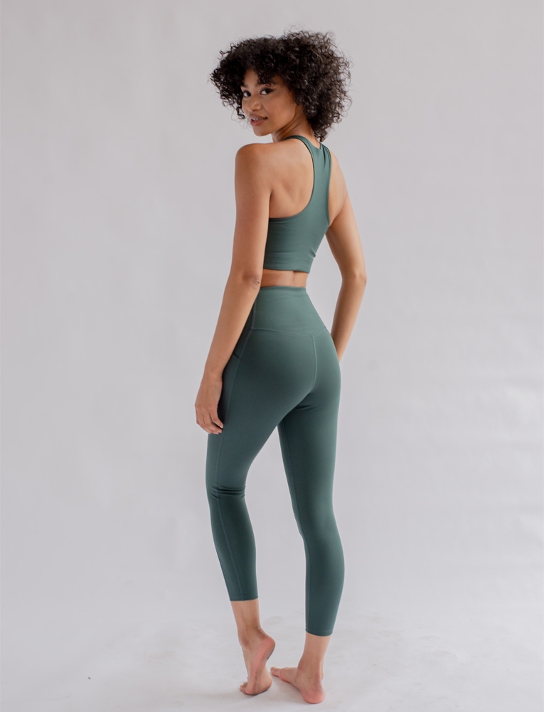 Compressive High-Rise 7/8 Legging - Moss