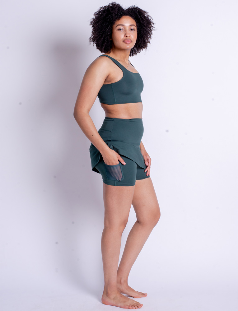 High-Rise Skort 'Moss'