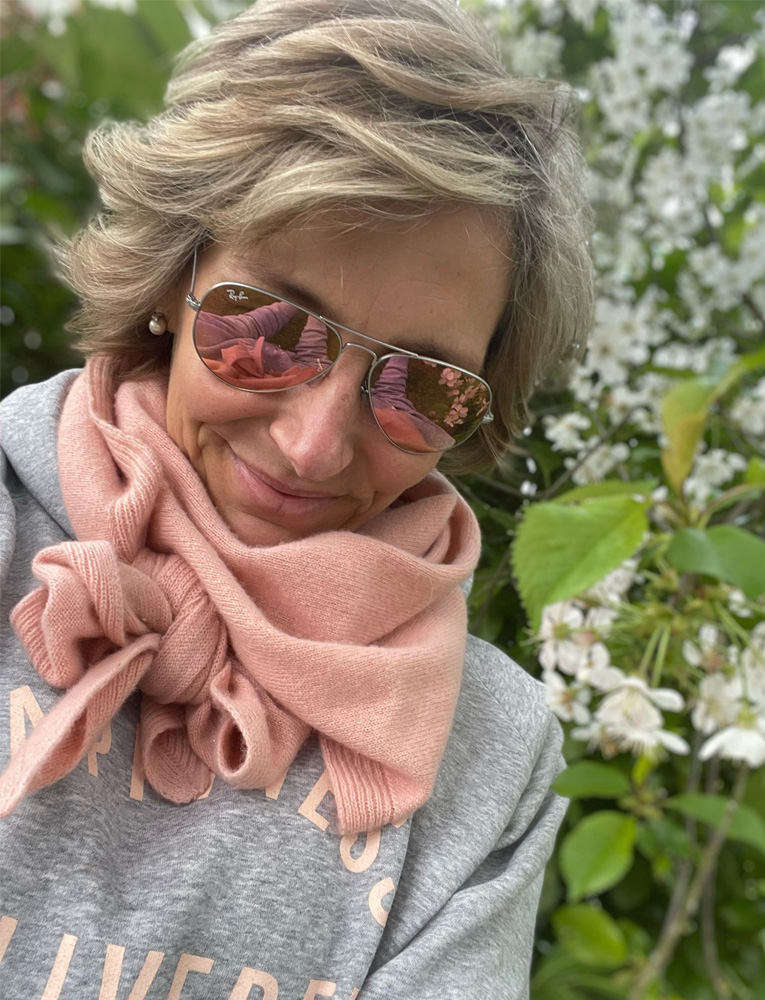 Cashmere Dreieckstuch 'skin'